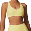 Women's Summer Sleeveless Yoga Sports Bra Loose Quick Dry Running Fitness Vest Active Wear Cross Back Spandex Lining Adults MegaBDM