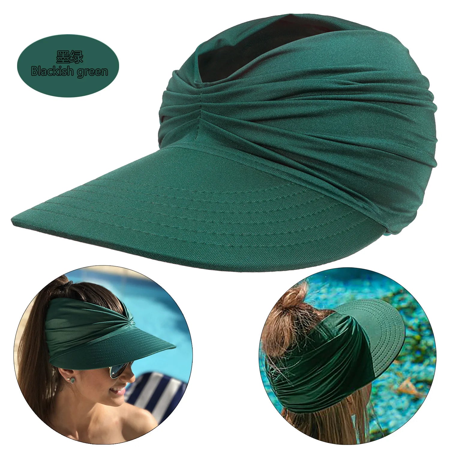 China Manufacture Wholesale High Quality Fashion New Summer Outdoor Sunshade Polyester Visor Hat for Lady