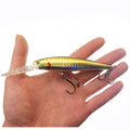 Gold Long Bill Minnow Jerkbait 100mm 15g Freshwater Saltwater Bait Hard Fishing Minow Lure 101DD