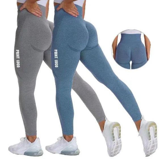 High-Waist Seamless Yoga Leggings for Women Breathable Nylon Pants Elastic Compression for Active Outdoor Fitness L Size