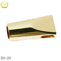 Wholesale Handmade Metal Strap Tail Clips Luxury Vintage Leather Hardware Accessory with Gold Rivets End Plate Safety Feature
