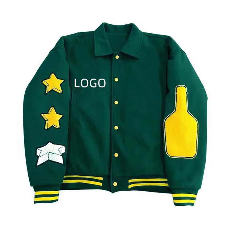 E220597 Custom Embroidery Logo Men Jacket Coat Outside Driving Moto Men Jacket Style Fashion Baseball Uniform for Men