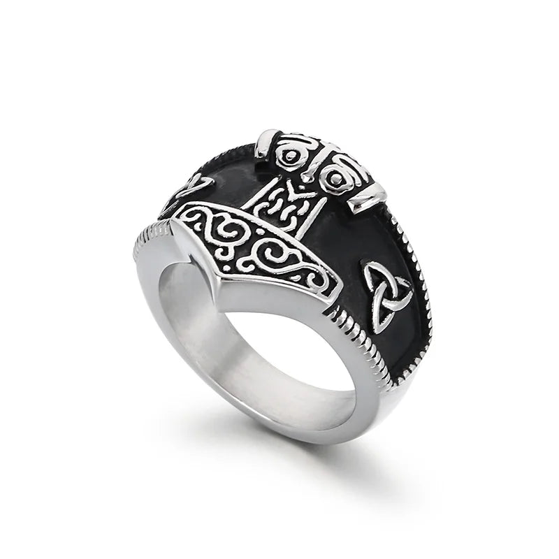KALEN Unisex Punk Color Stainless Steel Nordic Style Jewelry Rings