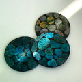 Hot Sale Natural Crystal Coaster Blue Apatite Labradorite Coaster Round Slice Plate for Decoration