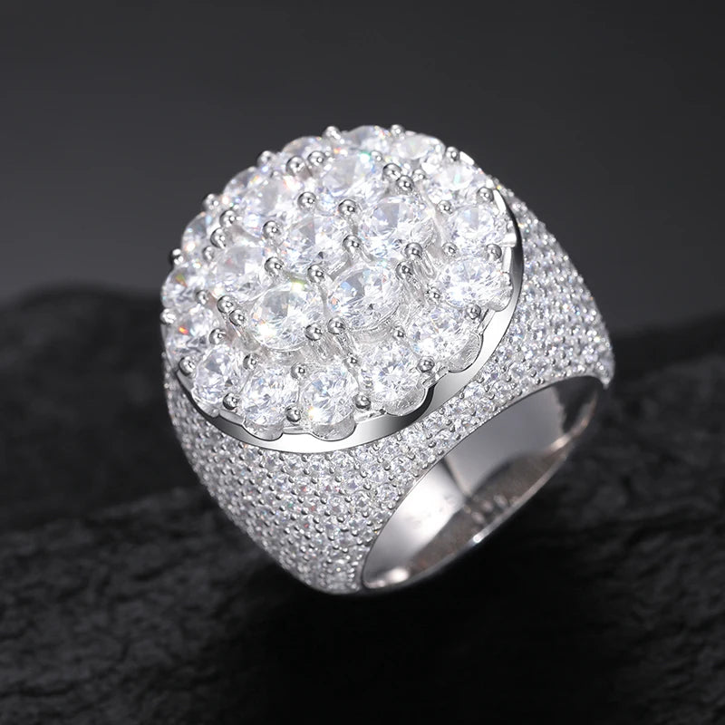 Fashion Styles Luxury Pass Diamond Tester 925 Silver Vvs Moissanite Dimoand Custom Hip Hop Men Iced Out Ring