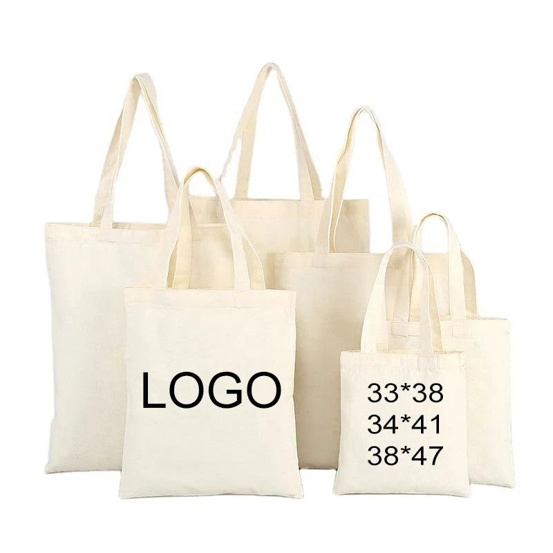Wholesale Eco-friendly Custom 17-Year Recycled Cotton Tote Bag for Women Reusable LOGO Imprinted Shopping Bag