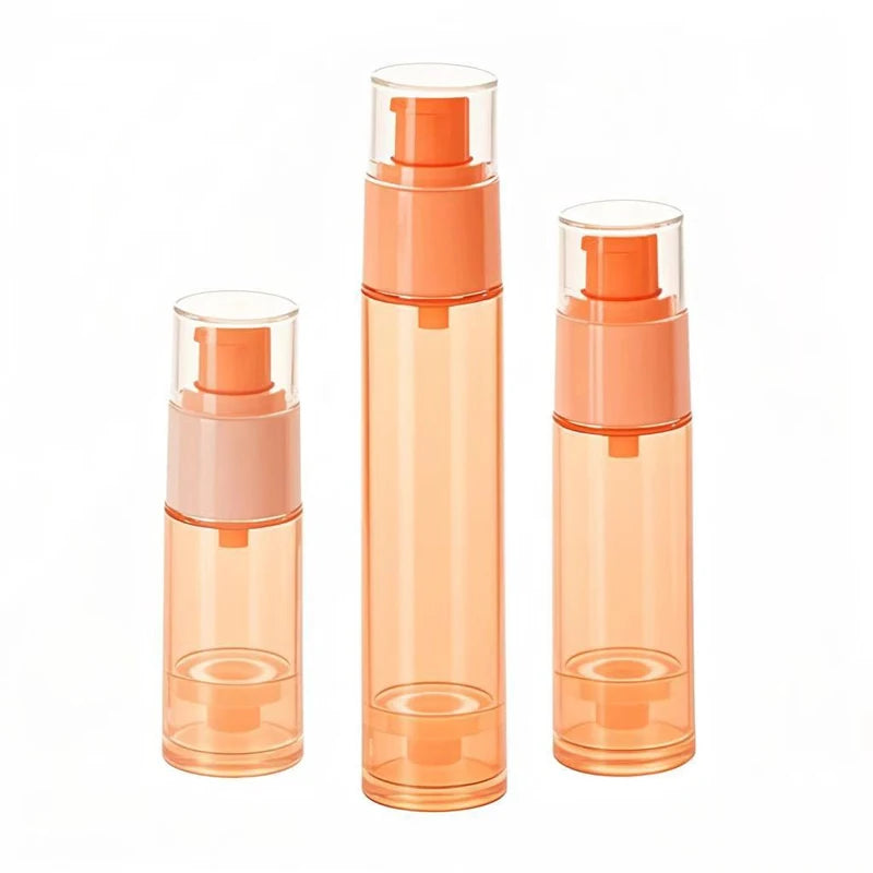 15ml 30ml 50ml Refillable Plastic AS Airless Pump Bottle for Skincare Cosmetics Screen Printable Surface for Foundation Lotion