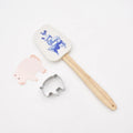 Food Grade Silicone Spatula&Stainless Steel Cookie Mold Set for Thanksgiving Day Baking Tool DIY Pig Cookie&Kitchen Bowl Scraper