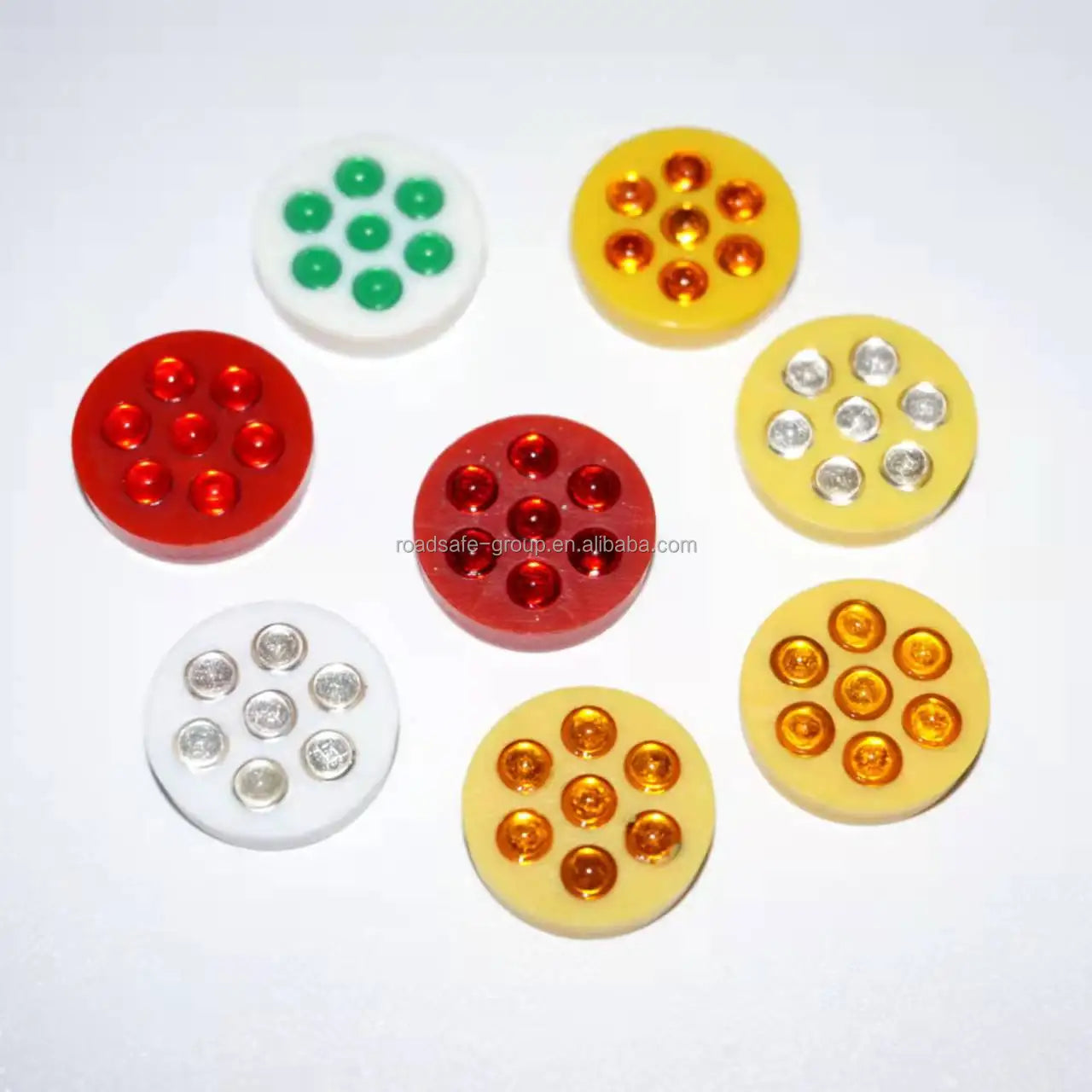 7 Element Cat Eye Plastic Reflective Panel with 7 Glass Beads Roadway Product for Road Studs
