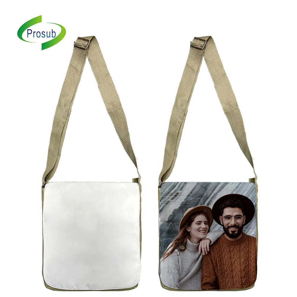 Prosub High Quality 29*27CM Sublimation Cross Body Bags Custom Logo Printing Blank Canvas Sublimation Shoulder Bag