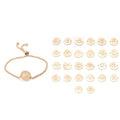 Wholesale Fashion Rose Gold Stainless Steel Initial Charm Bracelet Letters Jewelry Women China Manufacturer Supplier