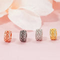 Vintage Bling Gold/Silver Plated Fashionable Findings Zircon Spacers Beads for Jewelry DIY Making Bracelets