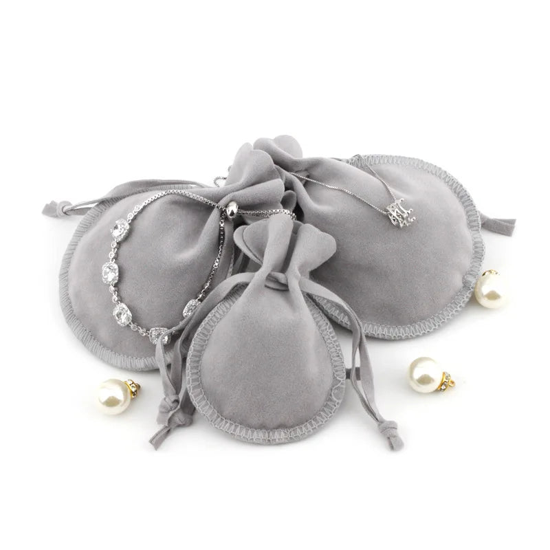 Double-sided Velvet Gourd Bag Jewelry Gift Packaging Bags Earring Necklace Storage Pouch Drawstring Flannel Pouches