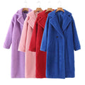 Teddy Bear Polyester Thick Winter Coat Covered Buttons Vanilla Camel Design Stock Casual Sweet Style Eco-Friendly Anti-Wrinkle