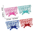 New Stock Big Size 10.7inch/27.3cm Iron on Chenille Sequin Mixed Embroidered wifey Bow Patch