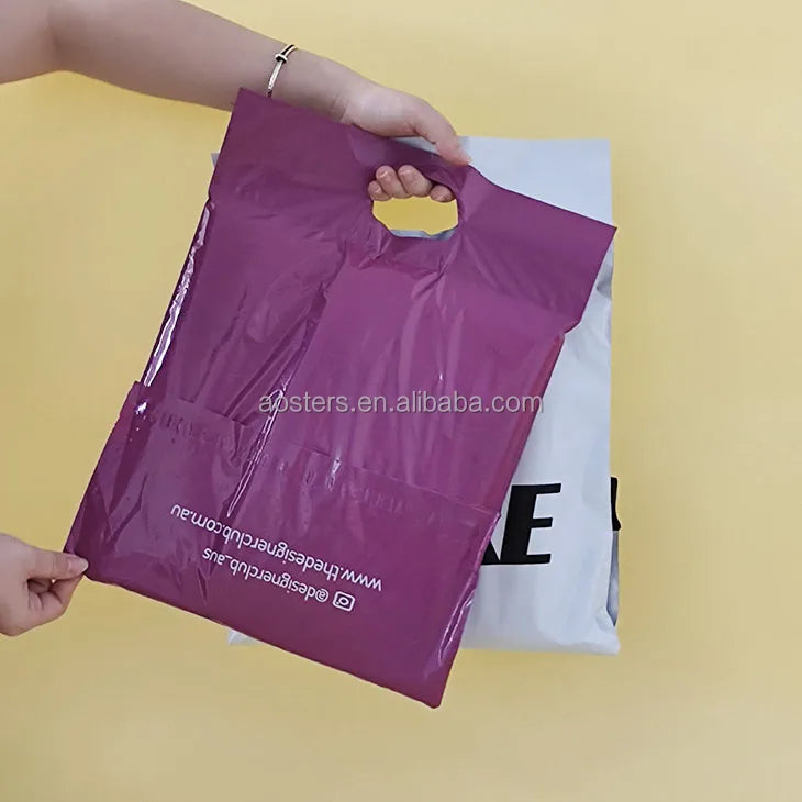 Custom Logo Shipping Envelops Colored Postal Mailing Courier Clothes Package Bags Self Adhesive Poly Mailer Bags with Handle