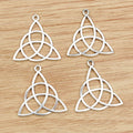 10pcs 29x28mm Antique Silver Plated Triangular Symbols Handmade Charms Pendant DIY Jewelry Findings for Bracelet Necklace