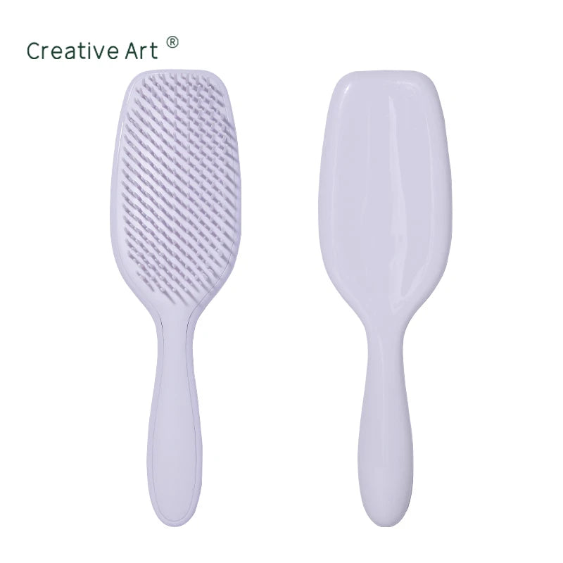 Light Purple  tangle Detangling Hair Brushes Plastic Hair Brush for Women Detangling Hairbrush with Custom logo