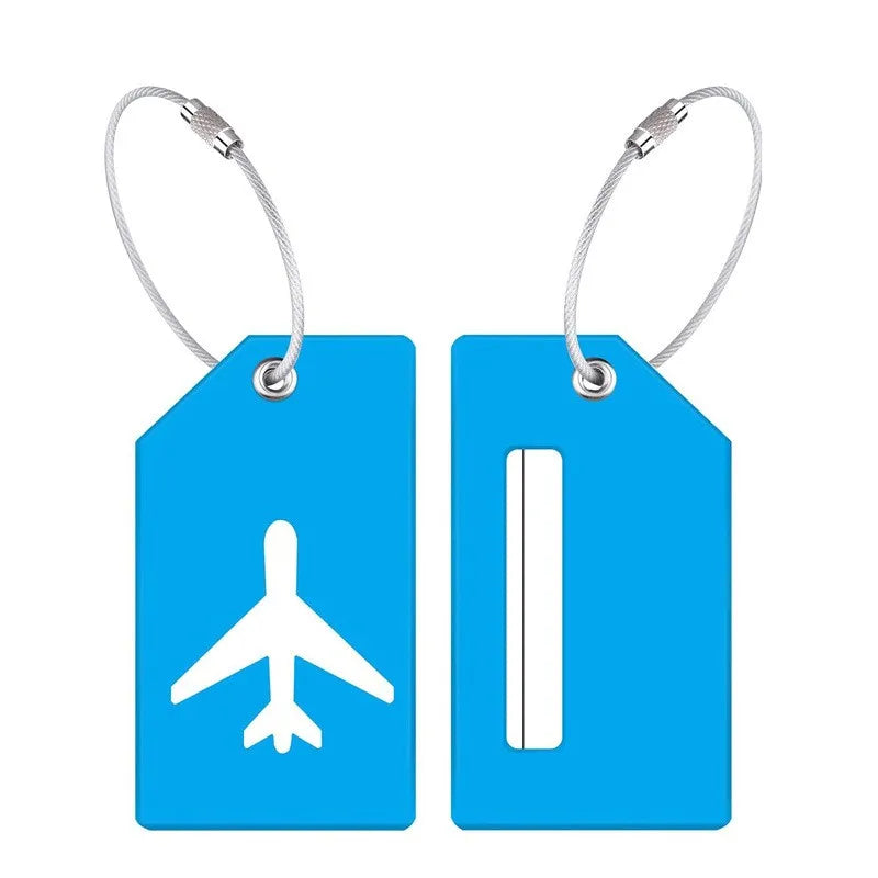 Personalized Bulk Custom Logo Name Bag Travel Accessories Sublimation Print Blank Plastic Loop Strap PVC Silicone Luggage Tag