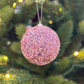 2025 Christmas Colorful Sequins Foam Tree Balls Ornament 8cm/3pcs 10cm/2pcs Hanging OEM Brand New Year Holiday