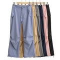 Women Outdoor Hiking Water Resistant Lounge Oversize Casual Pants With Zipper Pockets