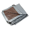 Heavy Duty Woven Waterproof UV Resistant 10x10 Feet 10Mil Outdoor Poly Tarp Cover Metal Grommets Reinforced Edges Boys Girls