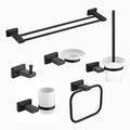 Homedec 6-Piece SUS304 Stainless Steel Bathroom Accessories Set with Rack and Hanger for Modern Home Bathrooms
