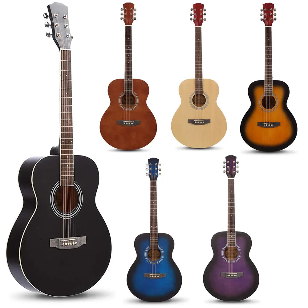 Wholesale Professional Musical Instrument for Beginner 40 Inch 6 Strings Acoustic Classical Guitar Folk Featured Wooden Guitars