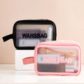 Pvc clear Black White and pink Waterproof Cosmetic Bag Makeup Bags for Travel