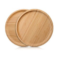 Factory Customized Turkish Large Serving Round Pizza Bamboo Cutlery Tray