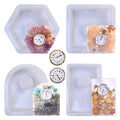 DM521 DIY Hexagon Geometry European Style Clock Silicone Mold Epoxy Resin Ornament Making Tools for Home Office Decoration