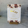 Luxury Floral Printing Customized Cotton Paper Letterpress Invitation Card