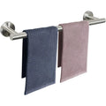 Stainless Steel Modern Wall-Mounted Towel Rack Brushed Nickel Finish 600mm Length Durable Easy Clean Single Bar for Bathroom Use