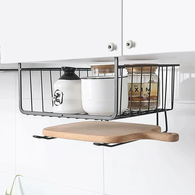 Iron Wire Metal Kitchen Storage Drawer & Cabinet Baskets-Eco-Friendly Multifunction Design