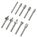 10pcs 3.2mm Shank HSS Zinc Finish 20mm Length End Mill Router Bit Sets Wood Electric Trimming Machine Engraving Carving Drilling