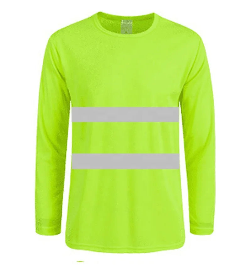 Men's Hi Vis Worker Safety Mechanic Welding Quick Dry Printing Work Shirt