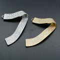Special Design Gold Silver Plating CZ Setting DIY Necklace Making Special Silk 7 Shape Brass Pendants for Luxury Jewelry