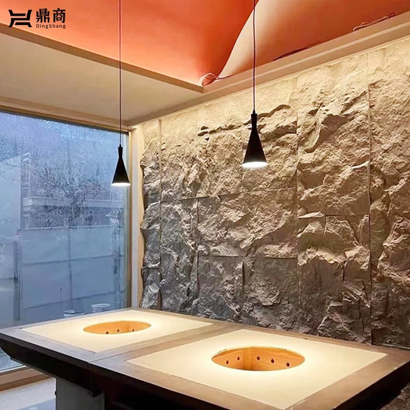 Modern Waterproof Indoor/Outdoor Polyurethane Artificial Stone Rock Cladding Panels 3D Model Design Interior Exterior Wall Decor
