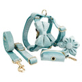XS-XL Custom Velvet No Pull Dog Harness Nylon Durable Pet Collar and Leash Set Puppy Walking Leads Dog Accessories