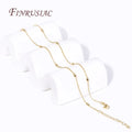 18K Gold Plated Brass Metal 3*7MM Beaded Rice Bead Chain Necklace 49CM Long Link Chain Jewelry Jewelry Findings Components