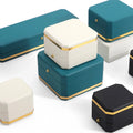 Wholesale Oem Custom Luxury Gift Earring Ring Storage Portable Travel Leather Packaging Box for Magnetic Jewelry