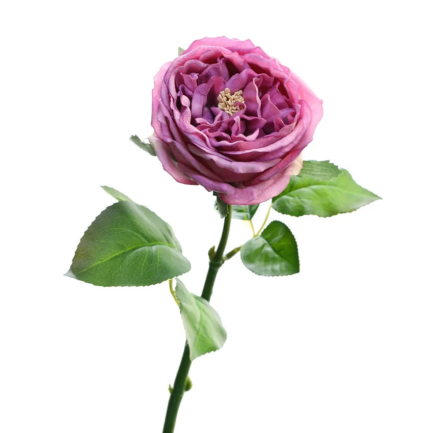 Decorative Real Touch Rose Artificial Flowers Single Bulk Silk White Roses Latex Real Touch Flower Artificial For Wedding Decor