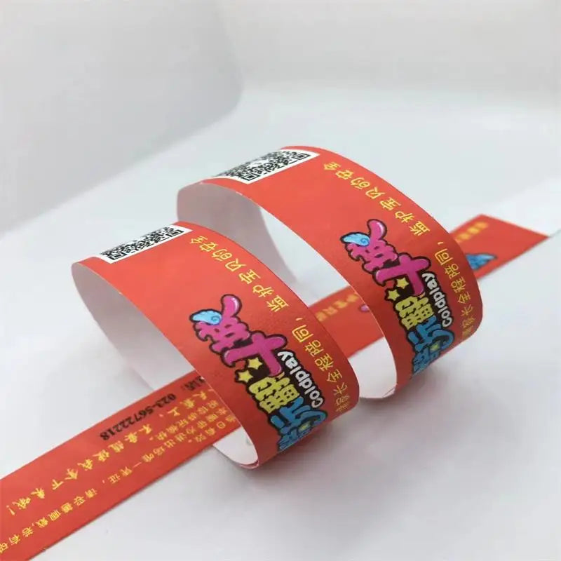 Paper Bracelet for Amusement Park Waistband for Kids Customizable