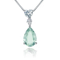 A786P Abiding Fine Jewelry New Arrival Jewelry Wedding Green Prasiolite 925 Silver Gemstone Necklace for Young Ladies