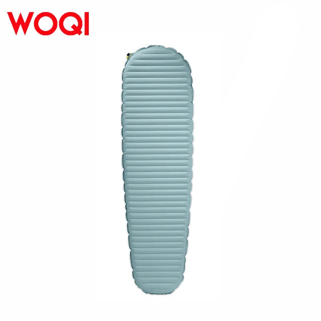 WOQI  Mummy Shape TPU Waterproof Air Pad PVC Beach Hiking Roll Sleeping Mat for Picnics Camping