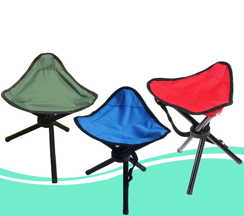 2025 Factory Direct Sales Outdoor Folding Triangle Chair Portable Retractable Ultra-light Fishing Three-legged Stool