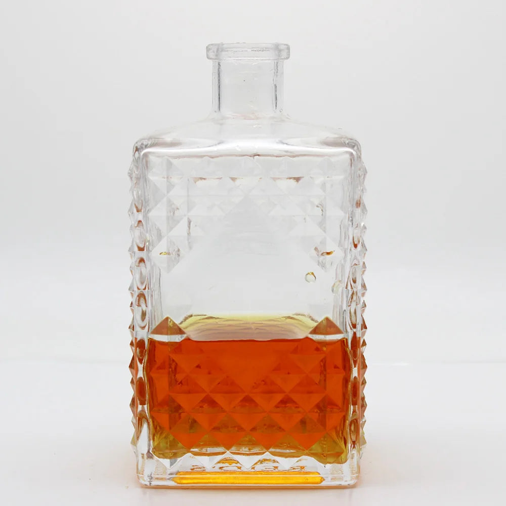 750ml 500ml Luxury Fancy Empty Flint Vodka Spirit Glass Gin Bottles for Liquor Wholesale