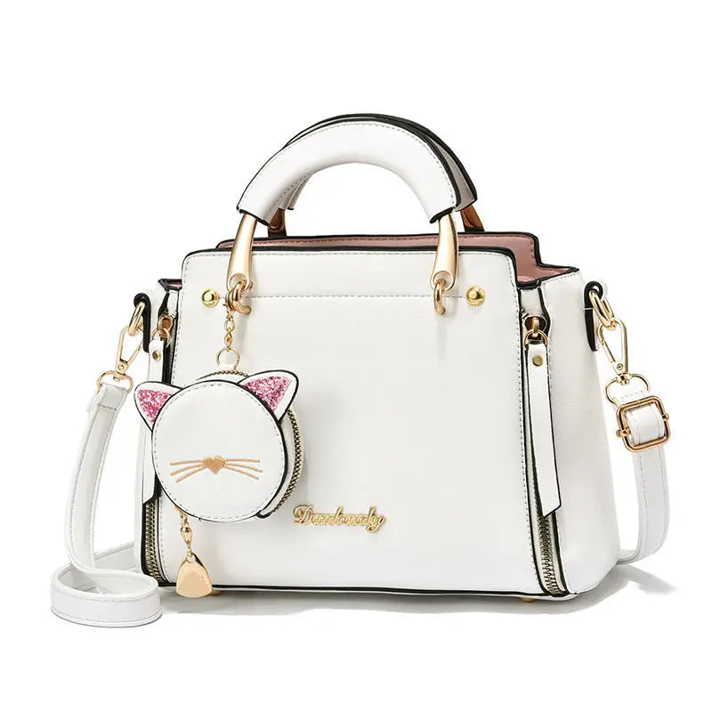 Customised Logo Luxury Ladies PU Leather Handbags Durable Women's Zipper Closure Bag Set