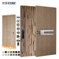 CE Certificate EU Standard Modern Stylish Design Residential Villa House Solid Timber External Wood Door Front Entry Doors