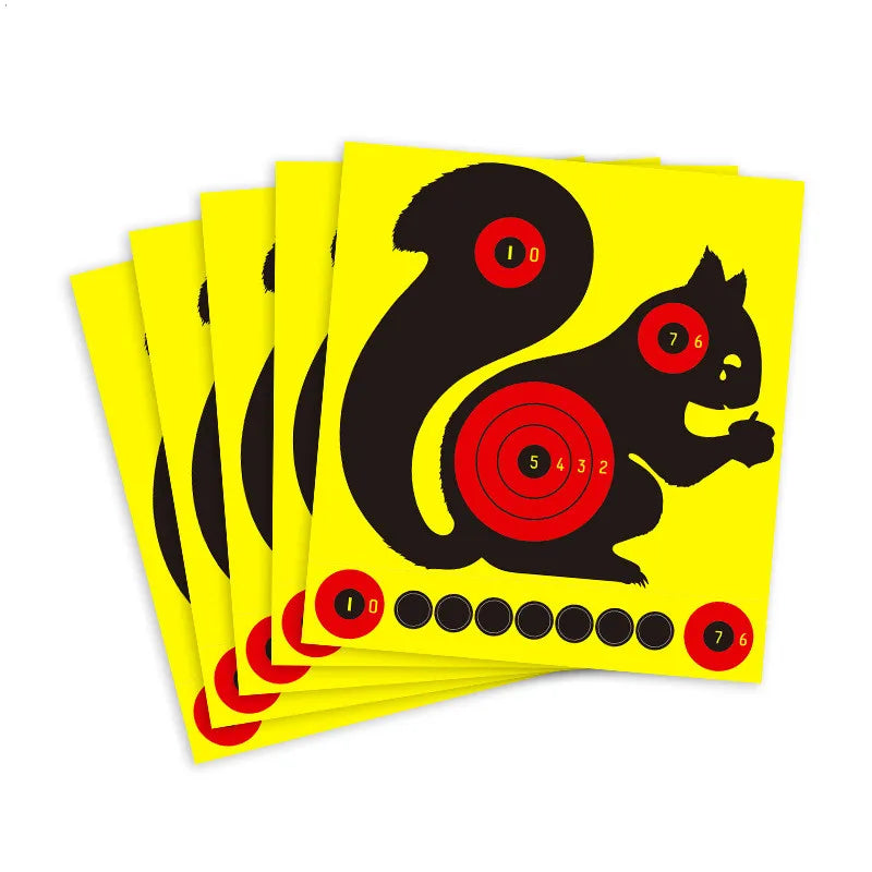 Shooting Target Stickers Fluorescent Color Archery Target Self Adhesive Splash Target Paper Athletic Competition
